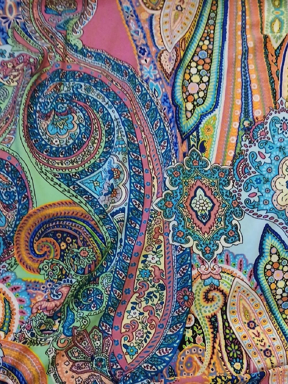 Tommy Hilfiger Figure Flattering Midi Dress Colorful Paisley Print Sz 12 - Picture 6 of 9